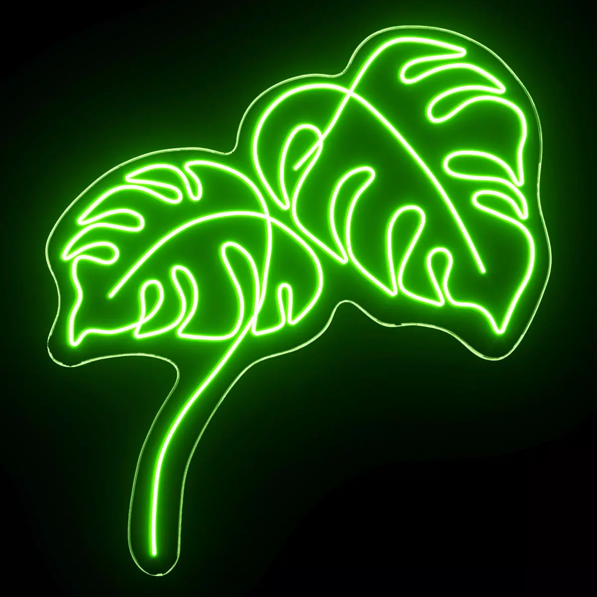 Monstera Neon Sign 3D model_0
