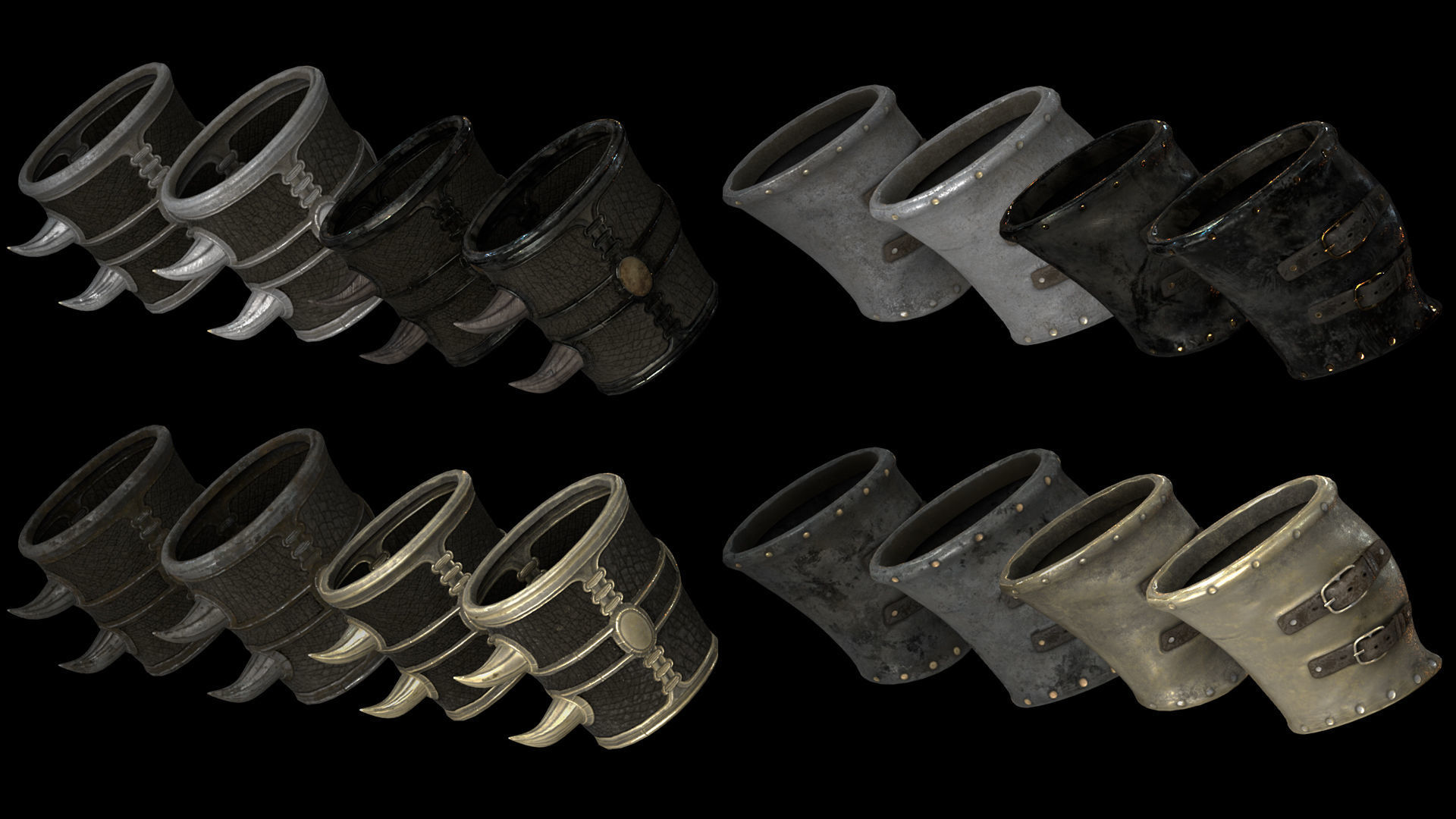 50 Brutal Armor Low-poly 3D model_16