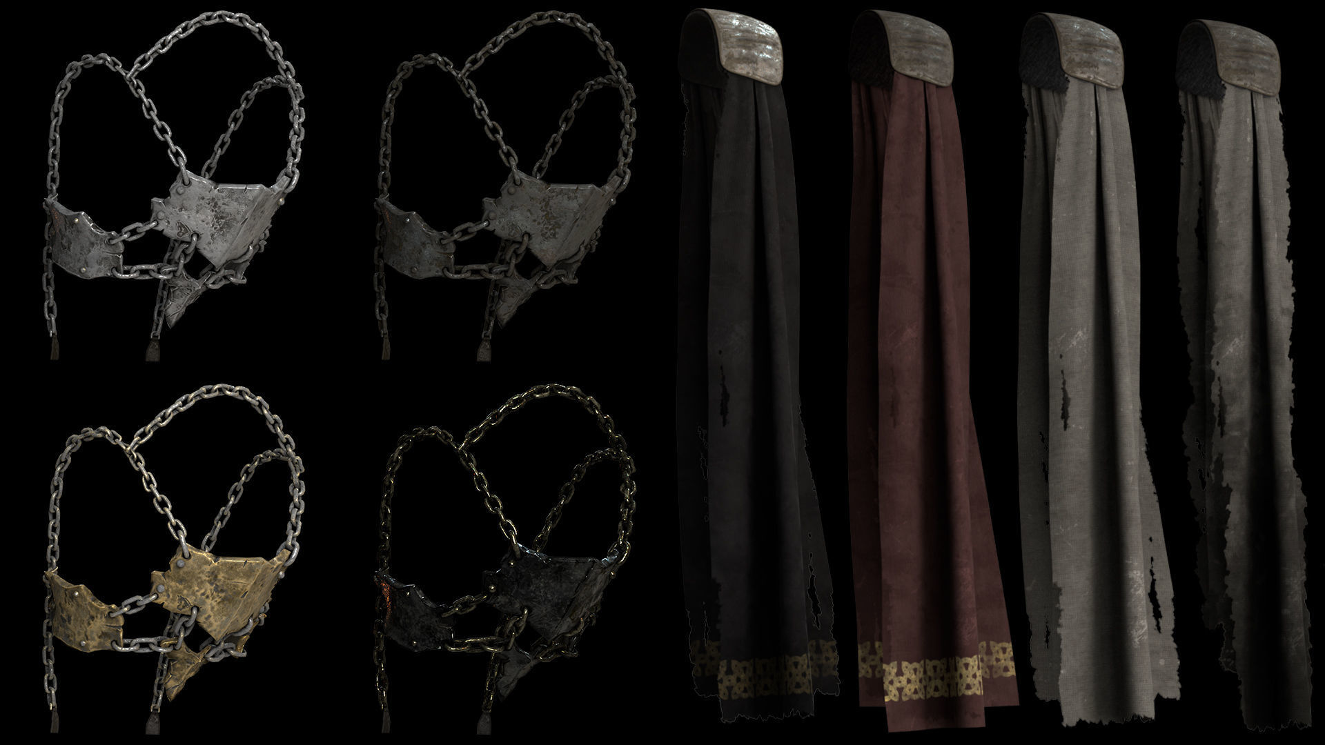 50 Brutal Armor Low-poly 3D model_10