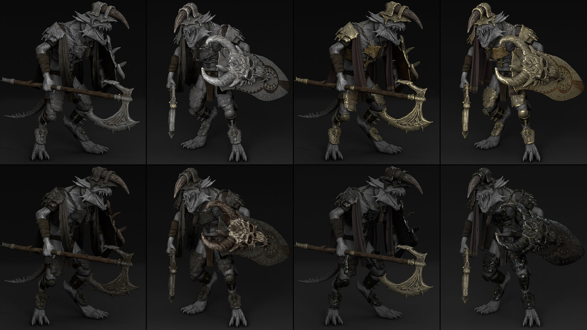 50 Brutal Armor Low-poly 3D model_25