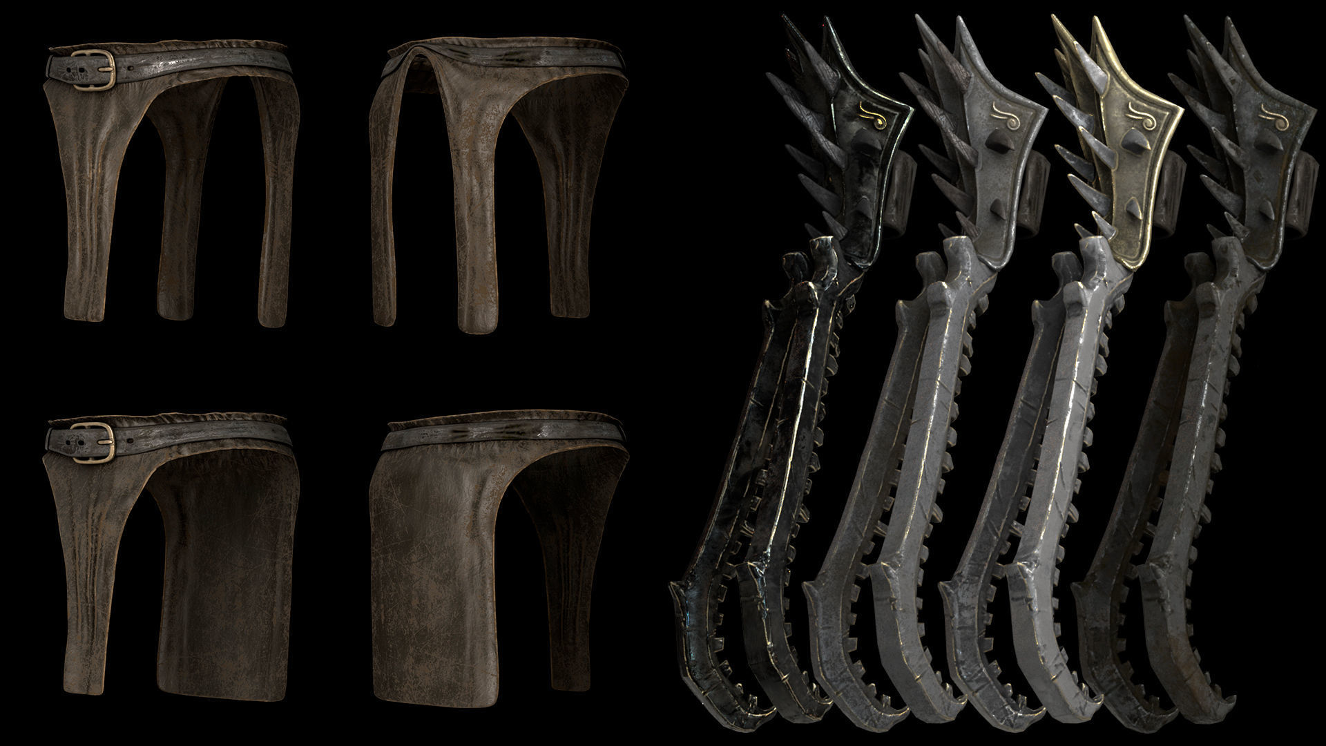 50 Brutal Armor Low-poly 3D model_9