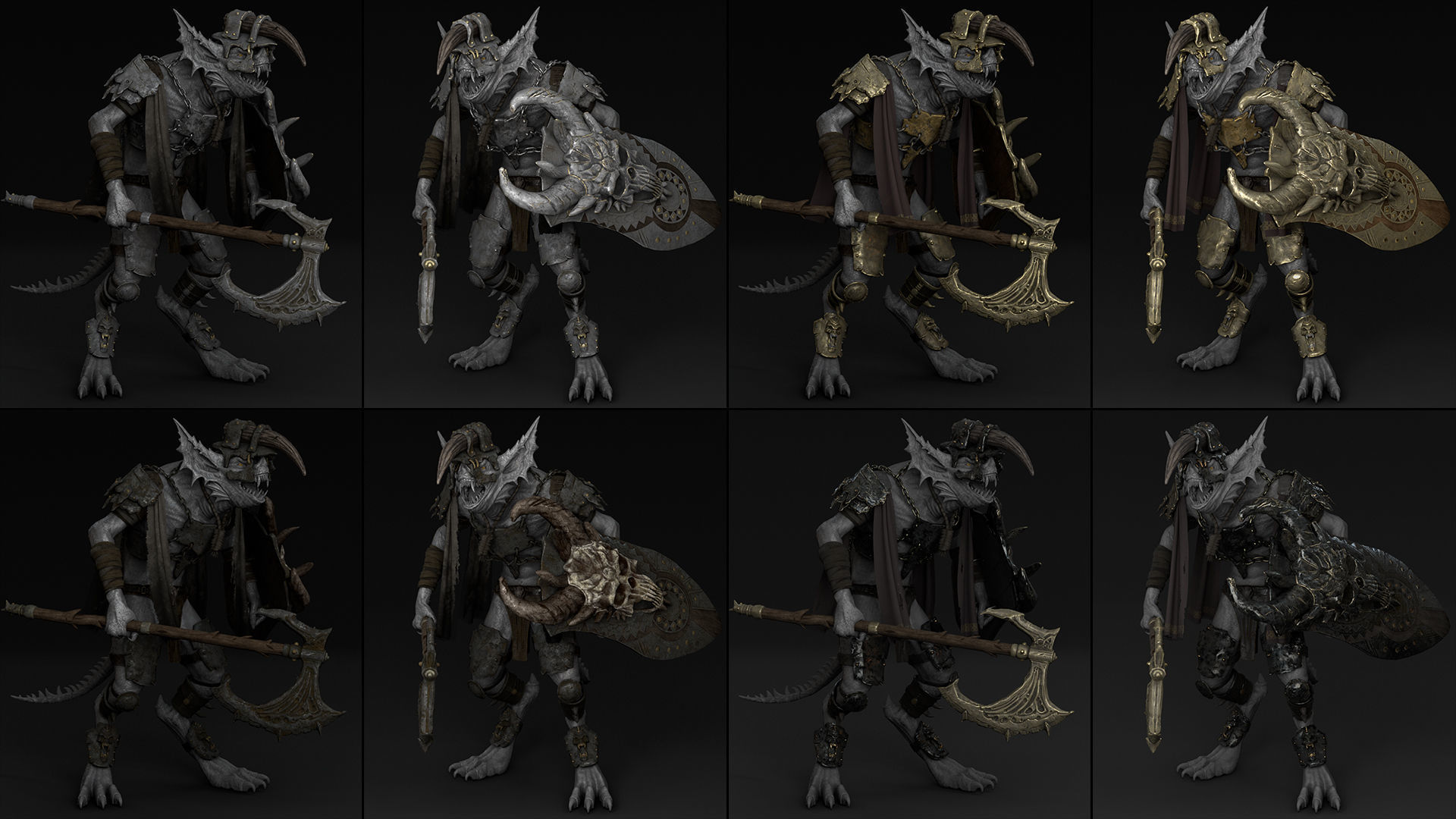 50 Brutal Armor Low-poly 3D model_22