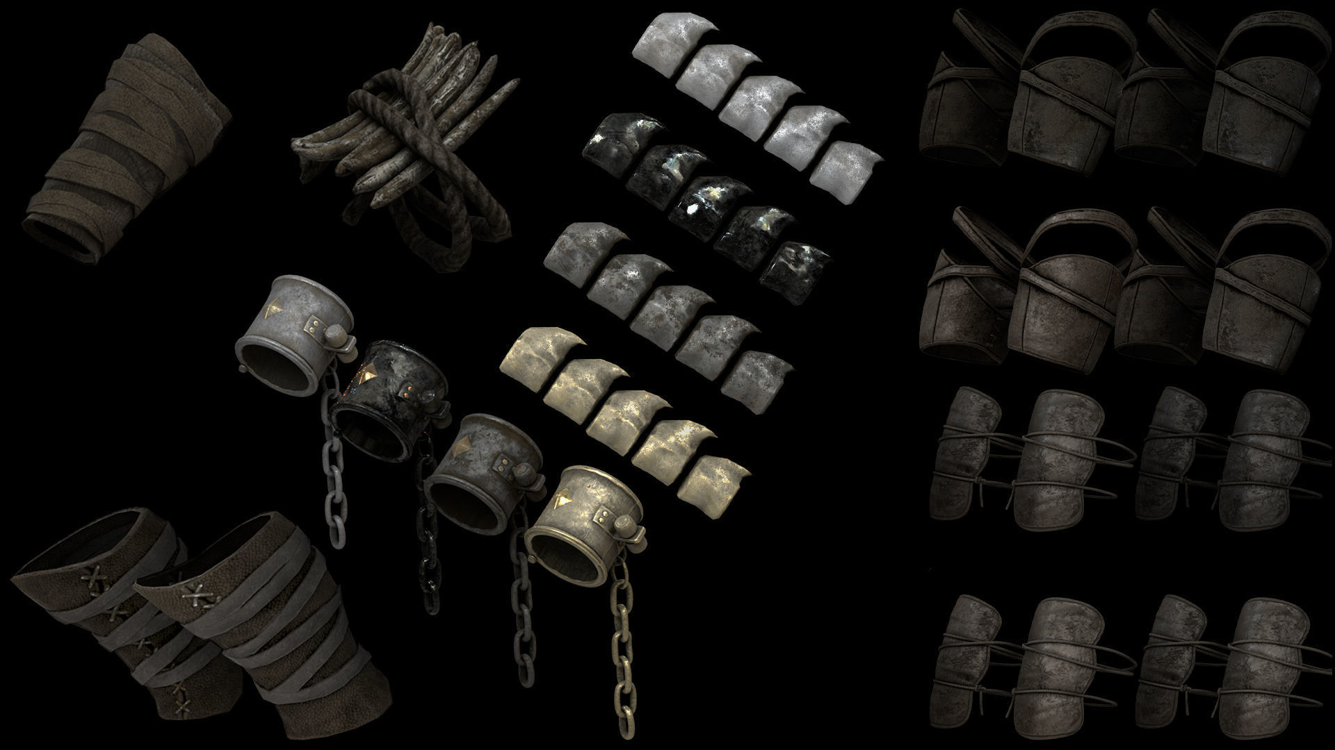 50 Brutal Armor Low-poly 3D model_19