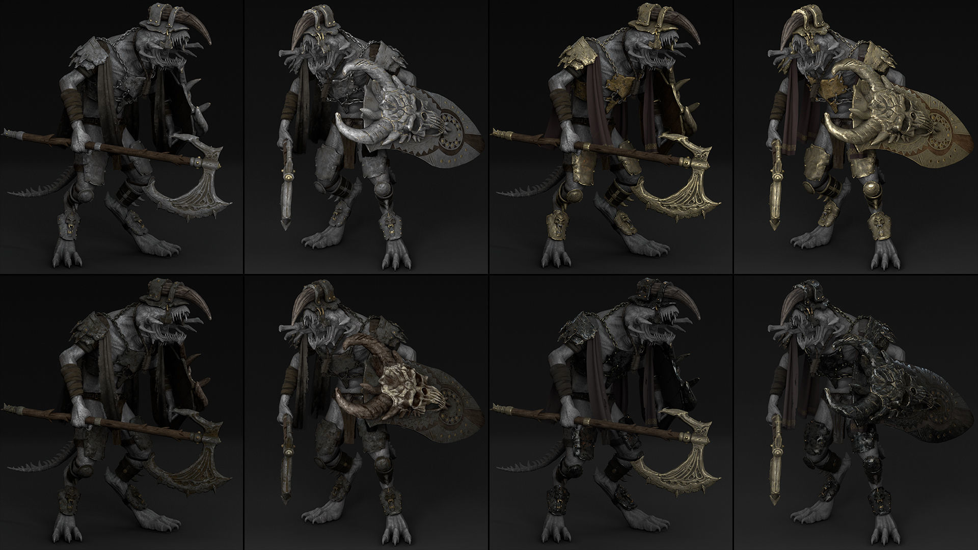 50 Brutal Armor Low-poly 3D model_26