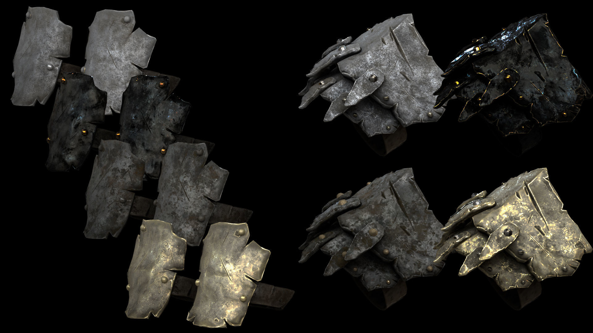 50 Brutal Armor Low-poly 3D model_11