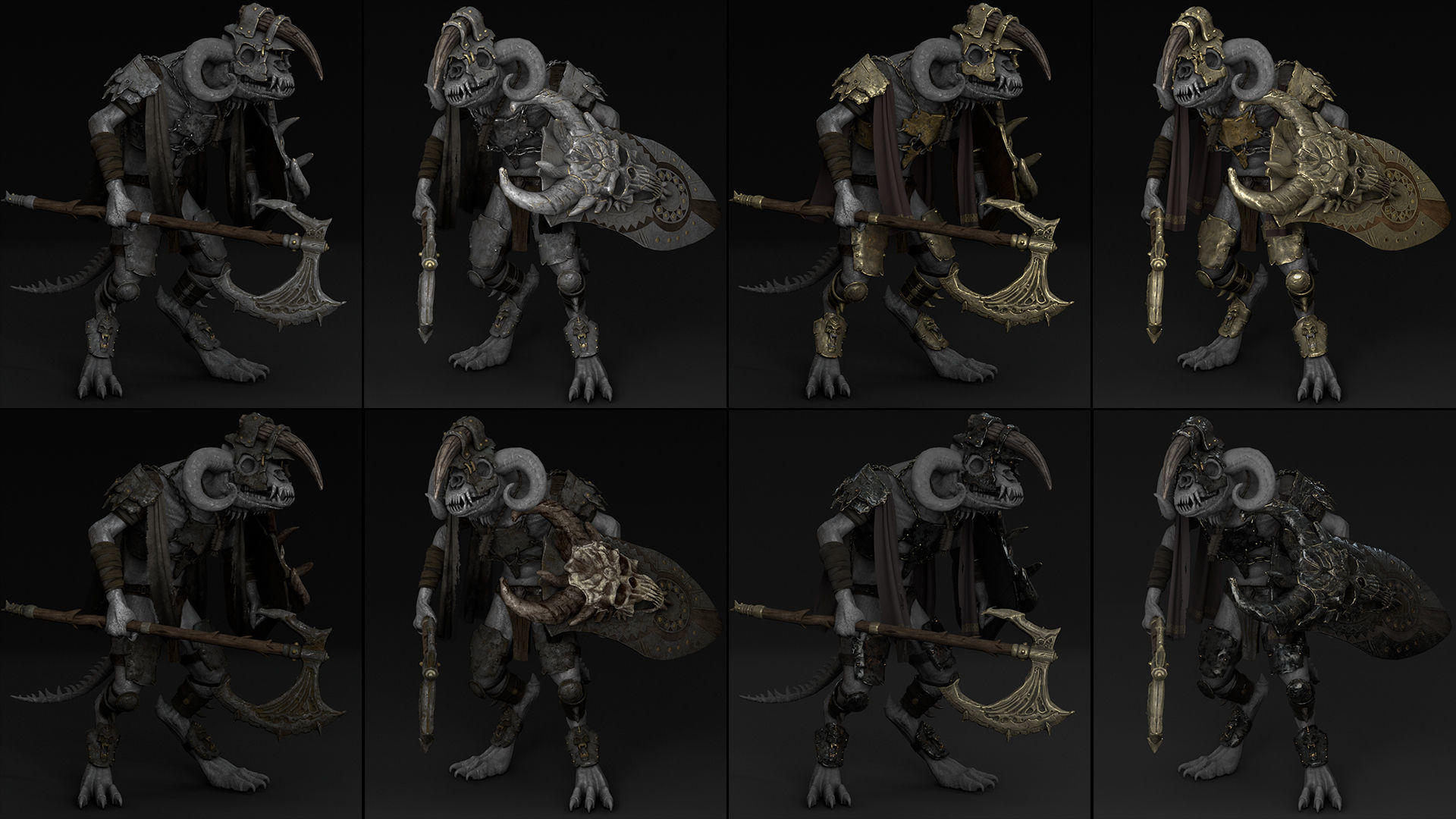 50 Brutal Armor Low-poly 3D model_27