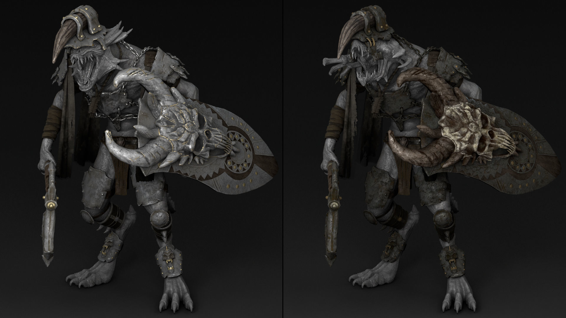 50 Brutal Armor Low-poly 3D model_3