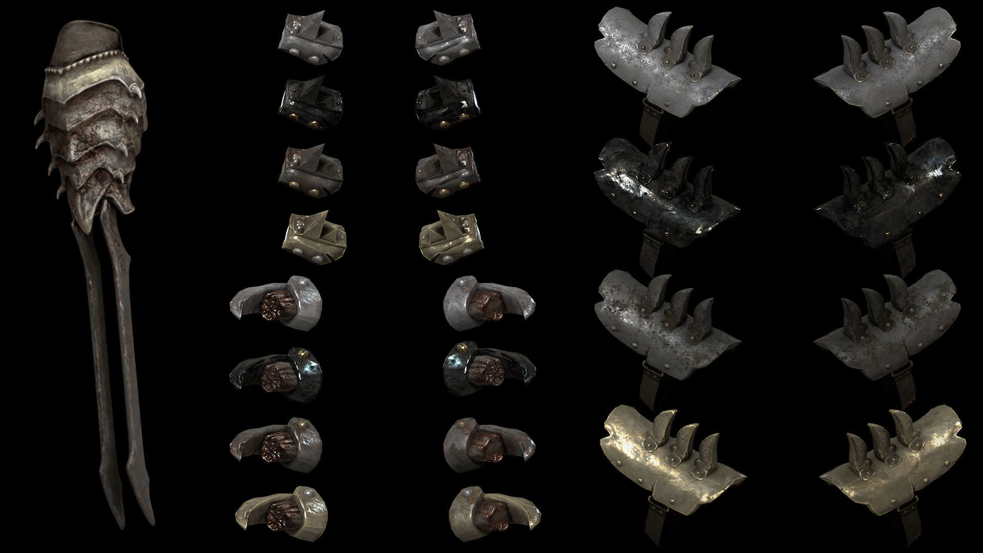 50 Brutal Armor Low-poly 3D model_18