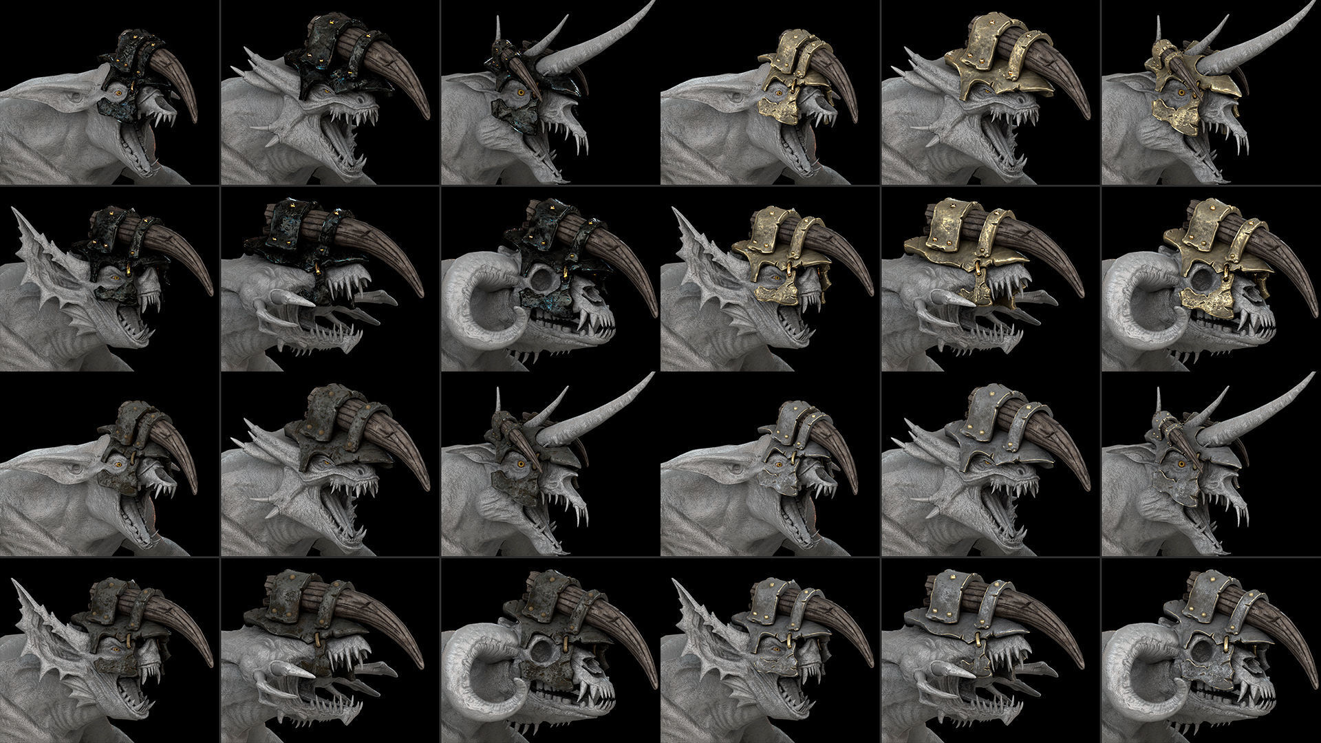 50 Brutal Armor Low-poly 3D model_20