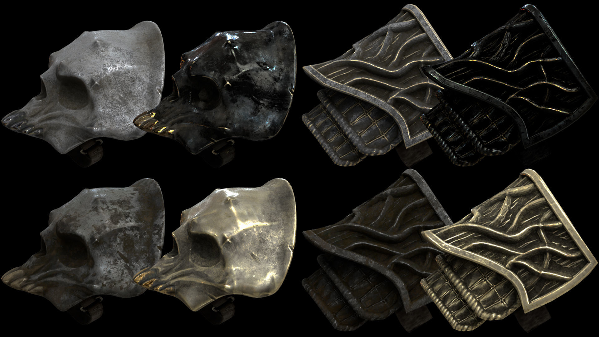 50 Brutal Armor Low-poly 3D model_17