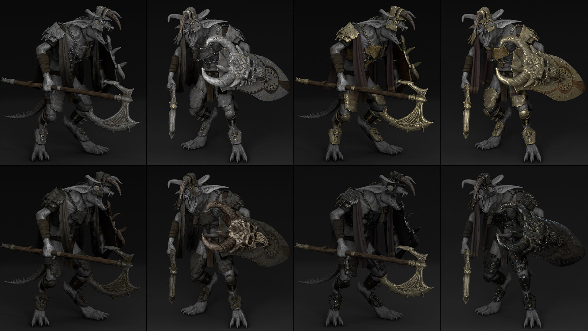 50 Brutal Armor Low-poly 3D model_24