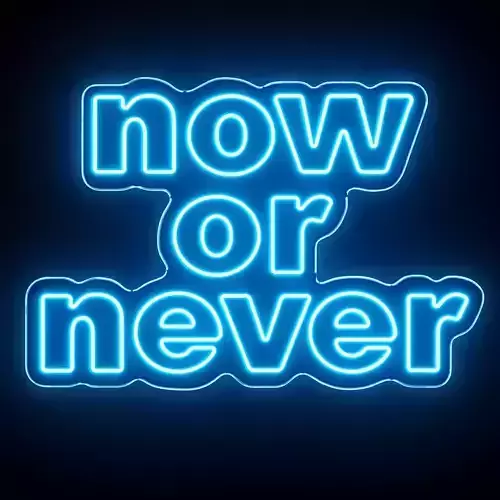 Now Or Never Neon Sign