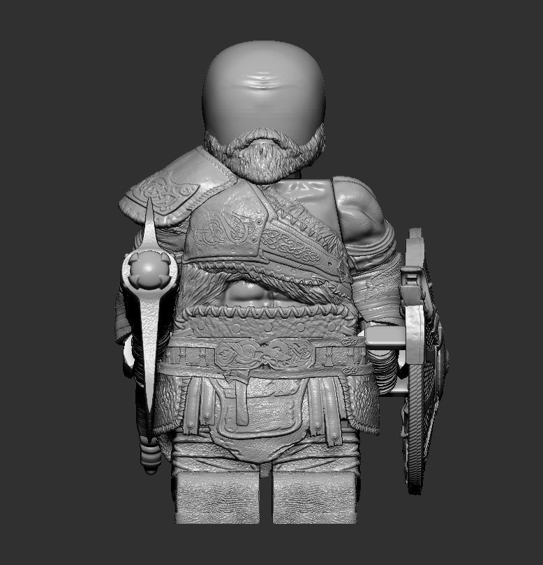 Lego Minifigures - Kratos - God Of War Ragnarok  3D print model_8