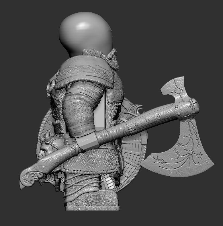 Lego Minifigures - Kratos - God Of War Ragnarok  3D print model_11