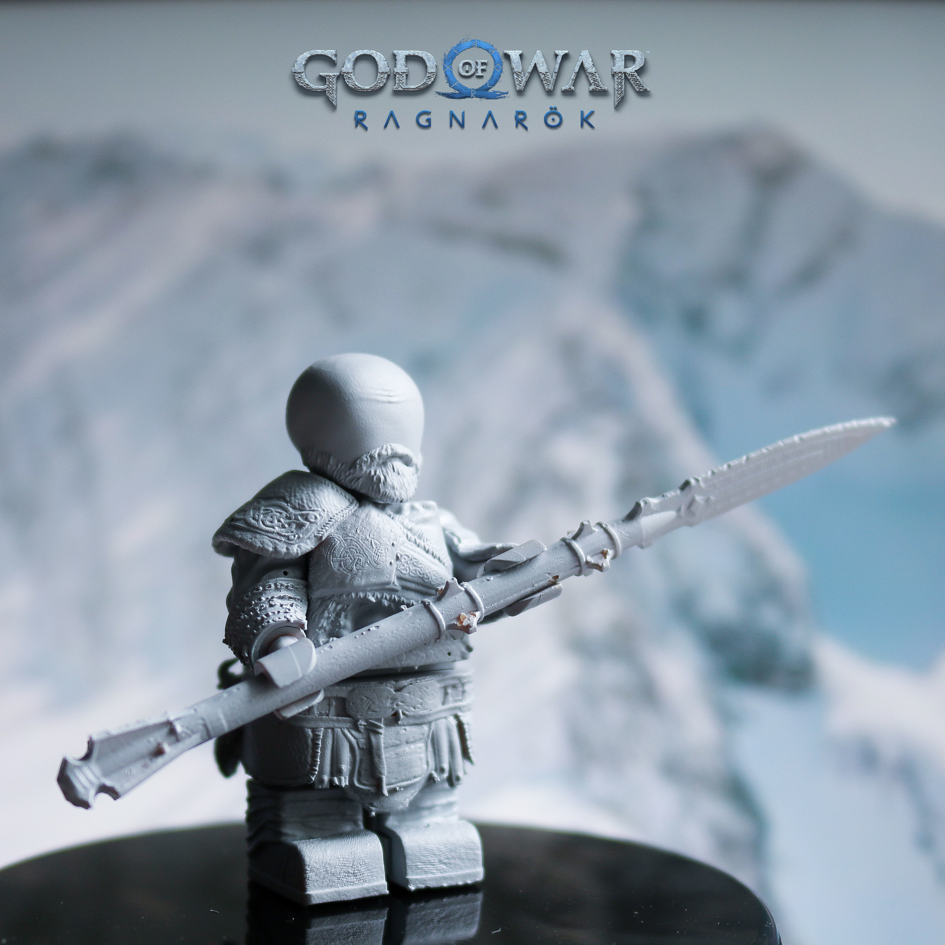 Lego Minifigures - Kratos - God Of War Ragnarok  3D print model_2