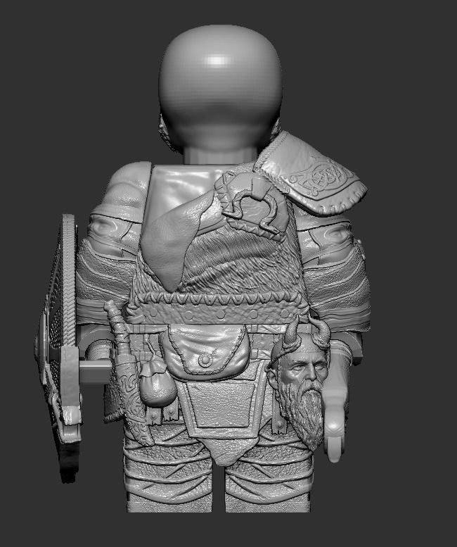 Lego Minifigures - Kratos - God Of War Ragnarok  3D print model_10