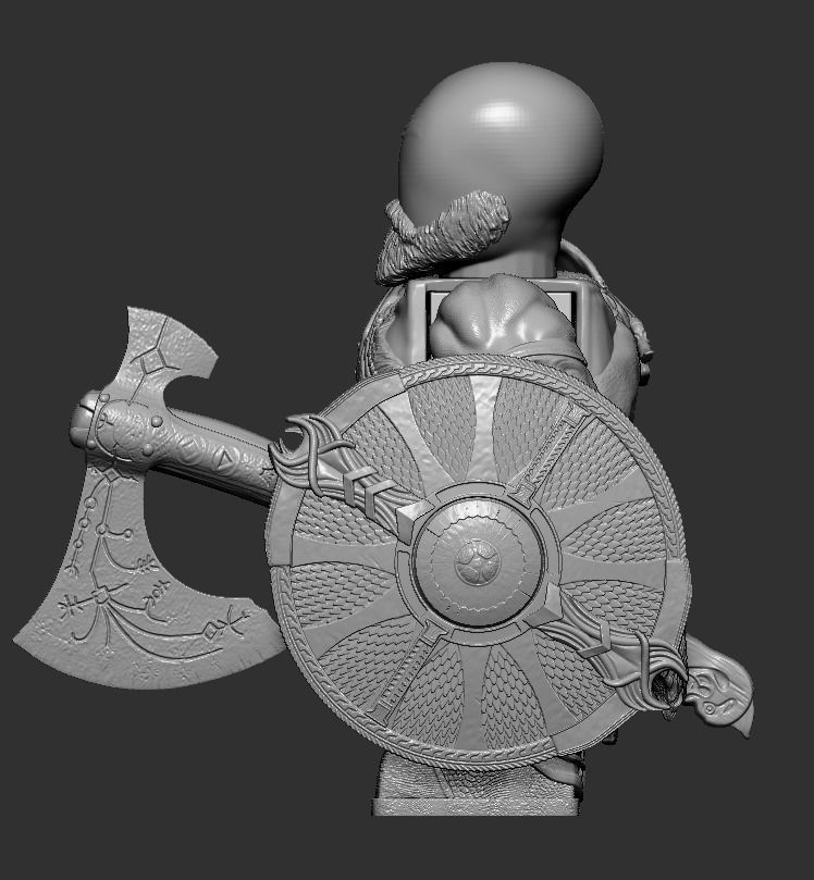 Lego Minifigures - Kratos - God Of War Ragnarok  3D print model_9