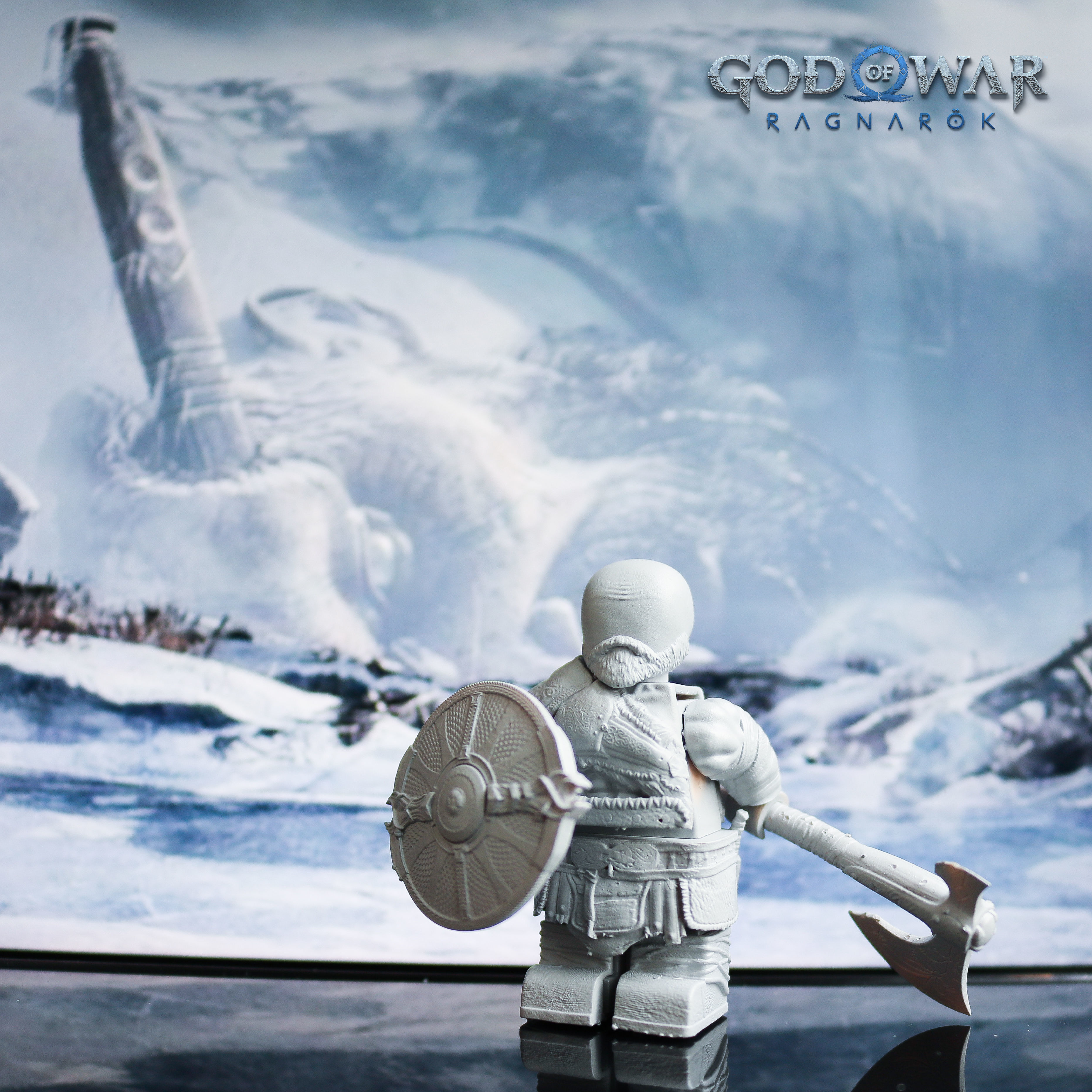 Lego Minifigures - Kratos - God Of War Ragnarok  3D print model_4