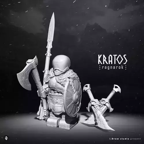 Lego Minifigures - Kratos - God Of War Ragnarok  3D print model