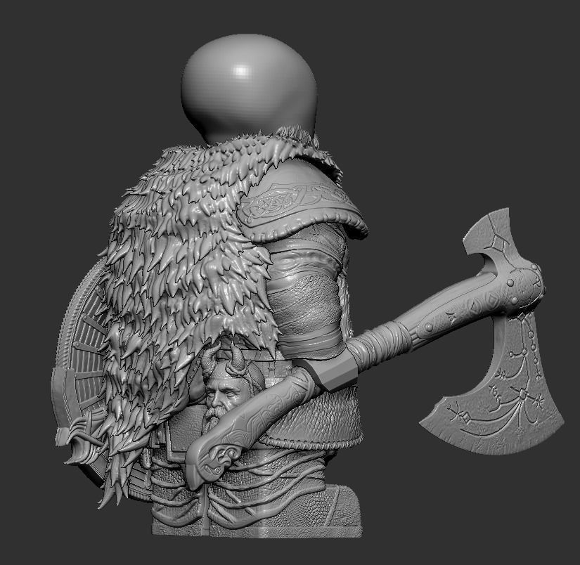 Lego Minifigures - Kratos - God Of War Ragnarok  3D print model_13