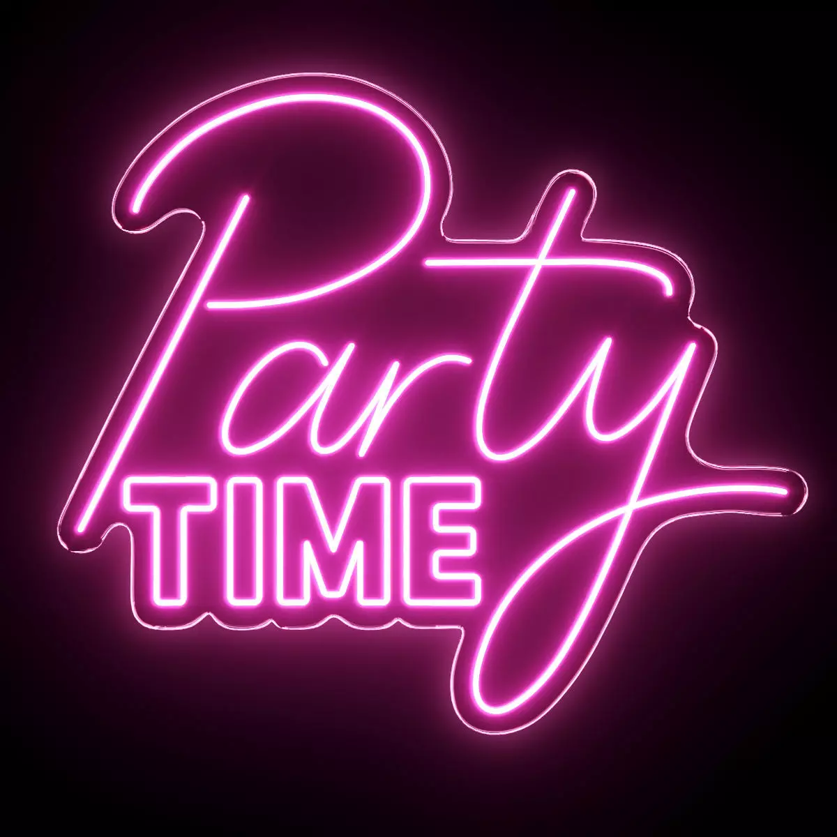 Party Time Neon Sign 3D model_0