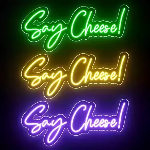 Say Cheese Neon Sign 3D model
