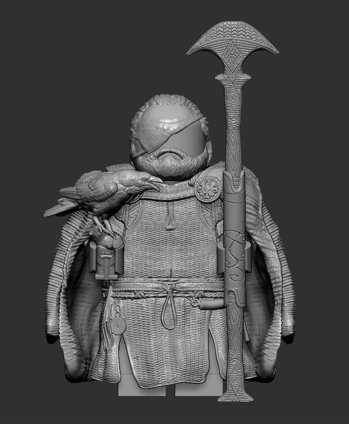 Lego Minifigures -Odin - God Of War Ragnarok 3D print model_8