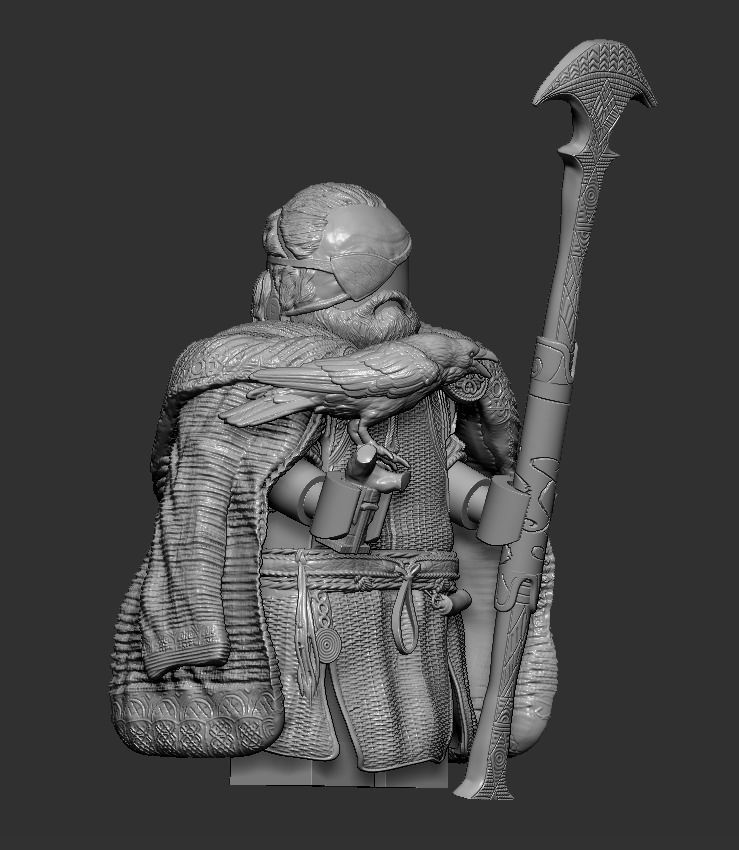 Lego Minifigures -Odin - God Of War Ragnarok 3D print model_7