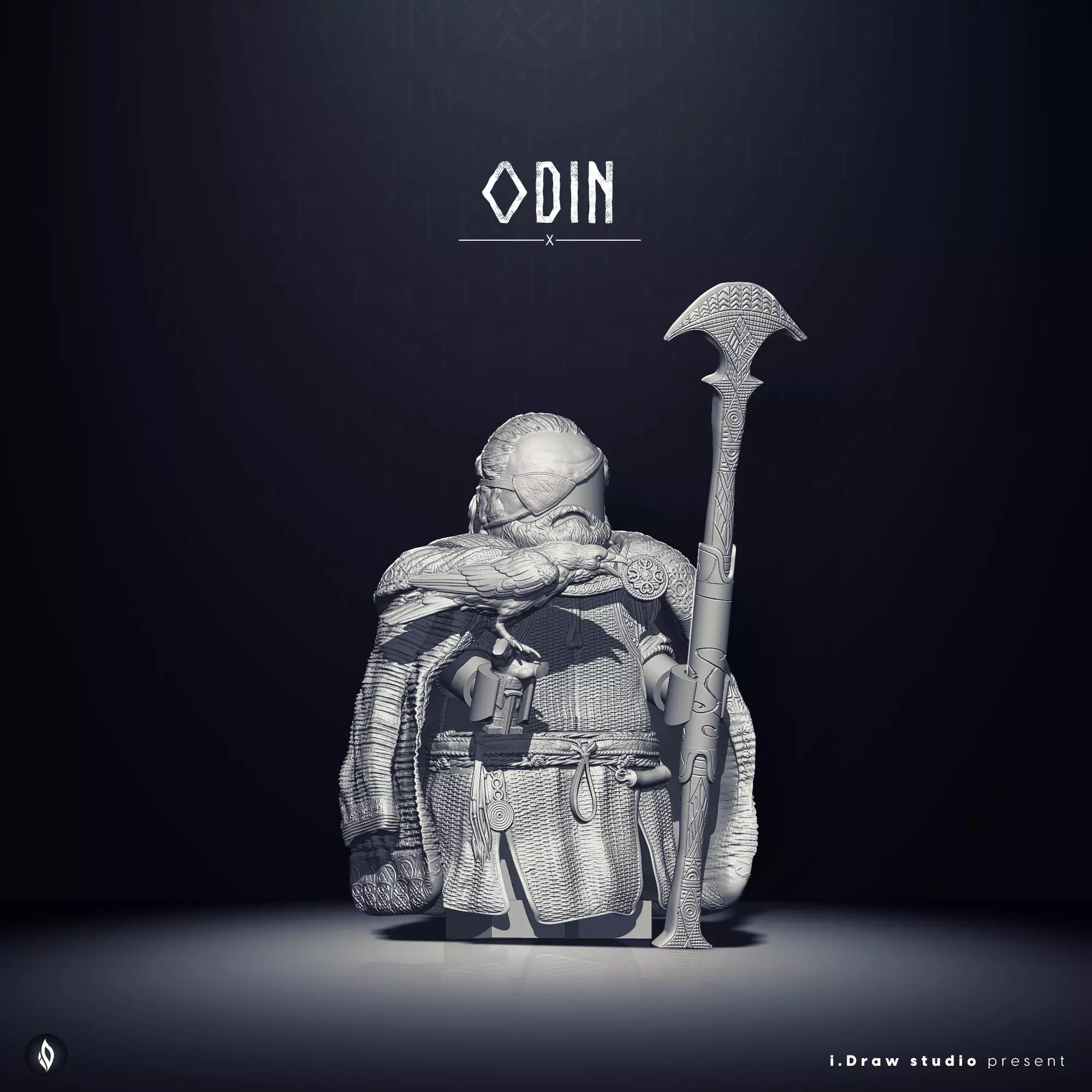 Lego Minifigures -Odin - God Of War Ragnarok 3D print model_0