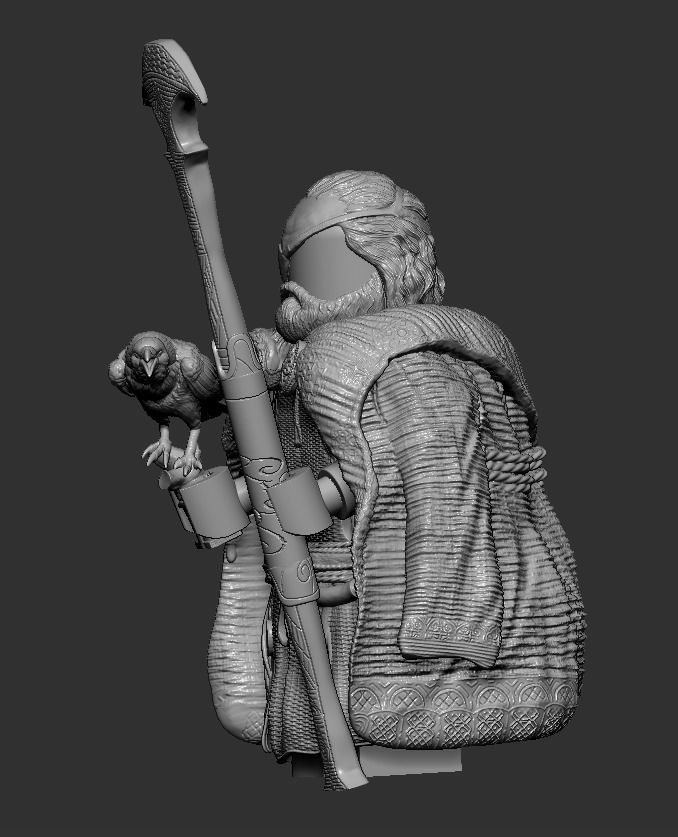 Lego Minifigures -Odin - God Of War Ragnarok 3D print model_5