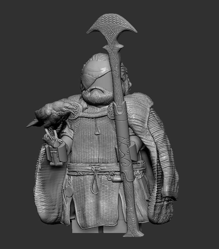 Lego Minifigures -Odin - God Of War Ragnarok 3D print model_4