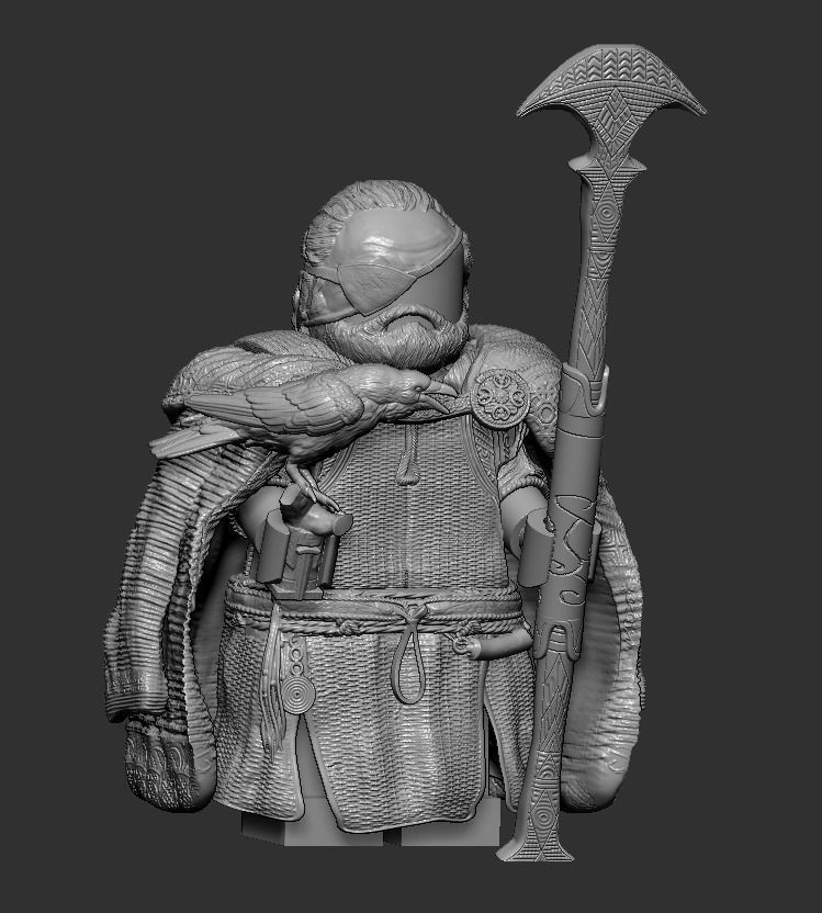 Lego Minifigures -Odin - God Of War Ragnarok 3D print model_3
