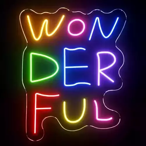 Wonderful Neon Sign 3D model