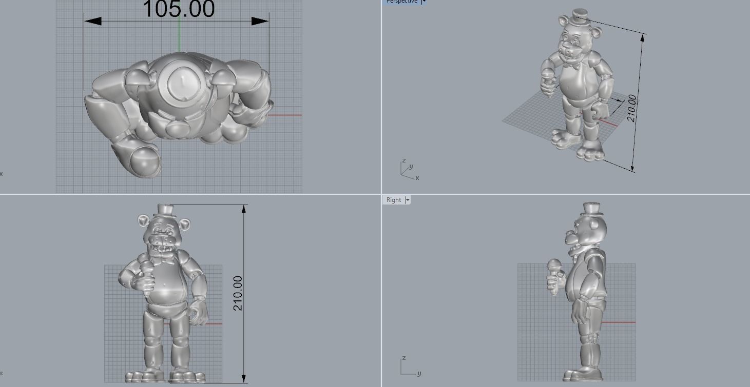 Freddy Fazbear Big sale 3D print model_1