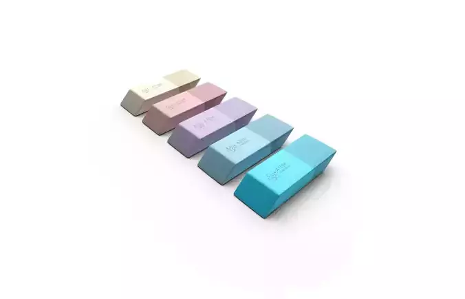 Eraser 02 Low-poly 3D model