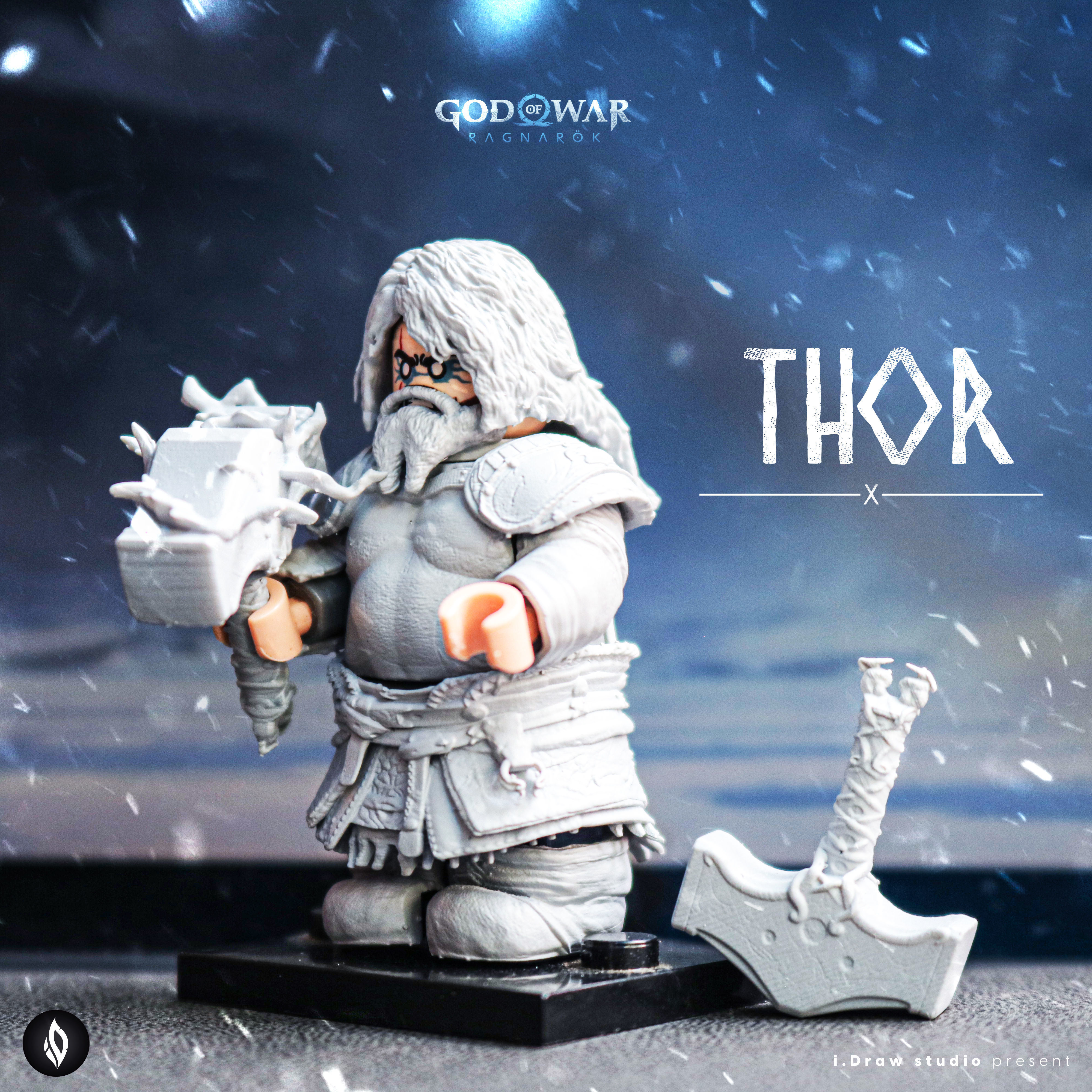 Lego Minifigures - Thor- God Of War Ragnarok  3D print model_1