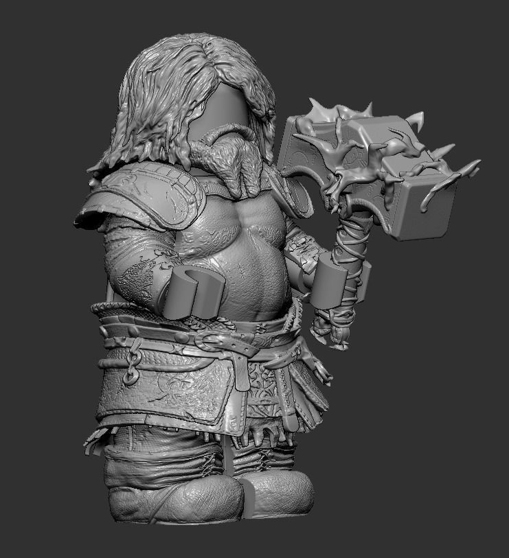 Lego Minifigures - Thor- God Of War Ragnarok  3D print model_7