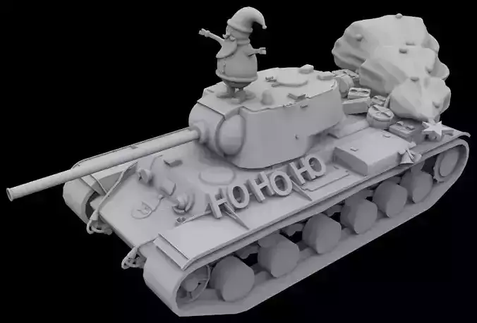 Santa Tank Free 3D print model