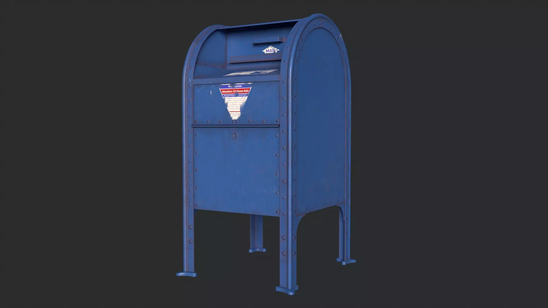 Mailbox 3D model PBR Low-poly 3D model