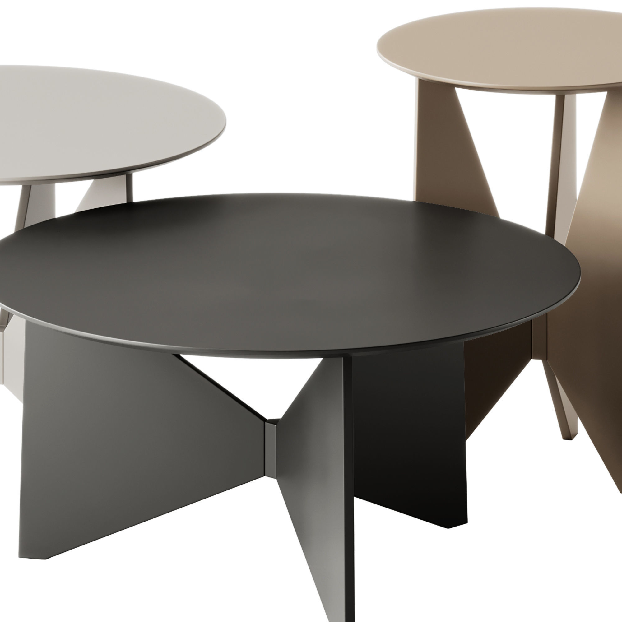 HIRU Round coffee tables by TREKU 3D model_2