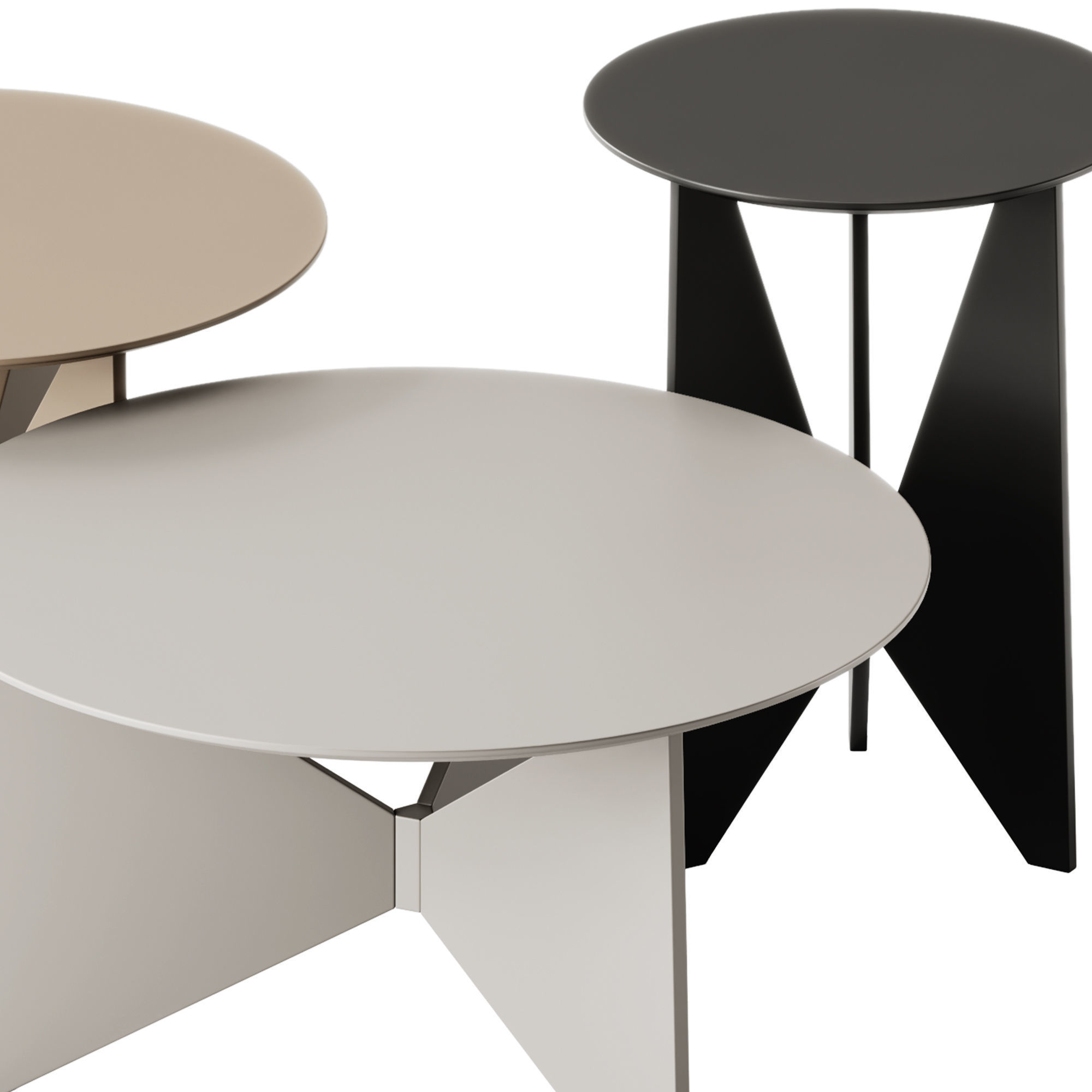 HIRU Round coffee tables by TREKU 3D model_3