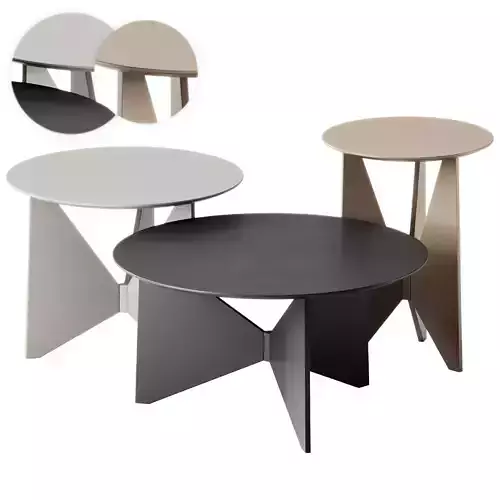 HIRU Round coffee tables by TREKU
