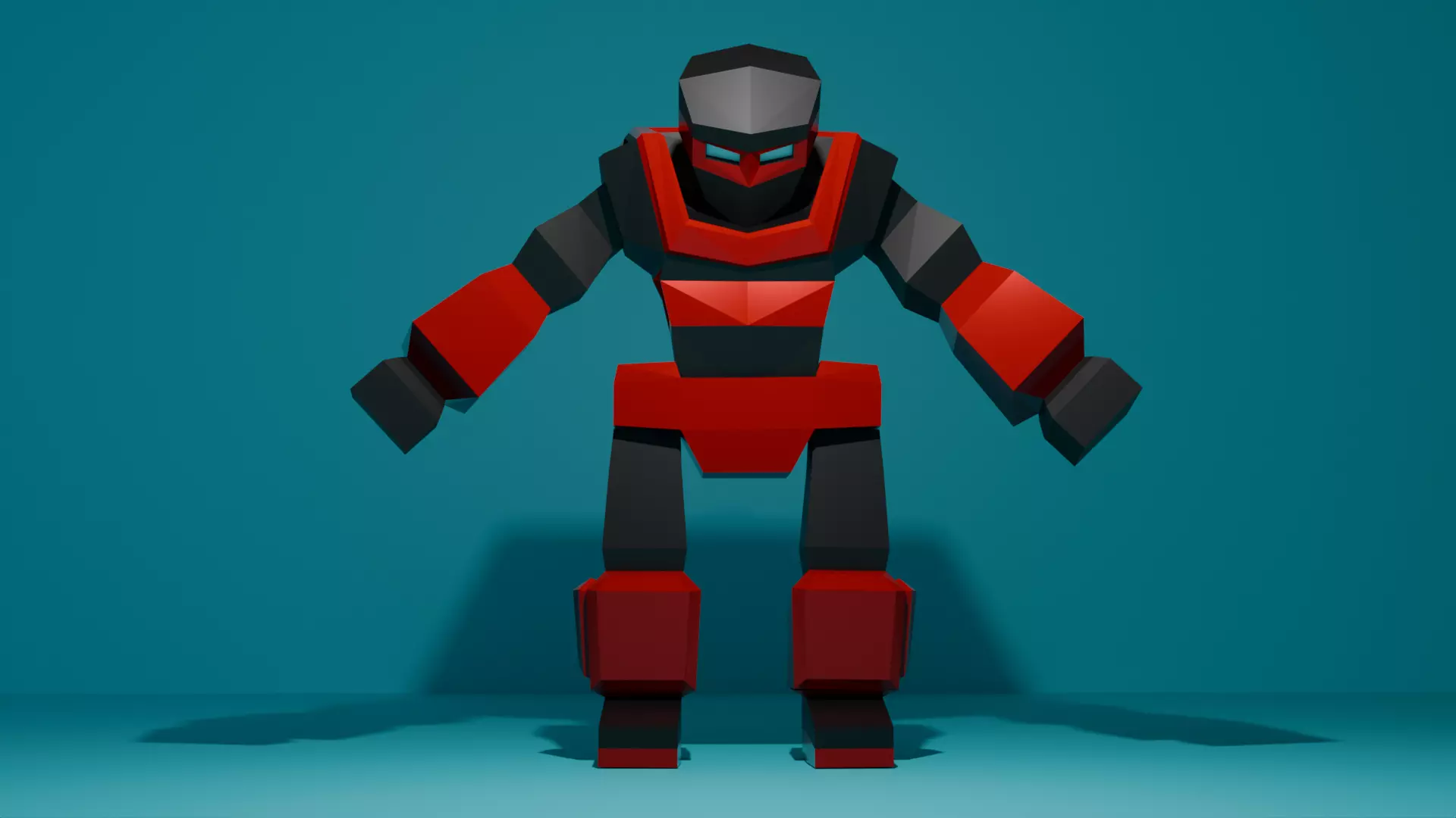 Low-Poly Rigged Robot Model Low-poly 3D model_0