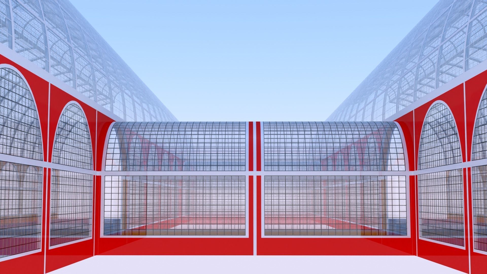 Glass corridor III 3D model_10