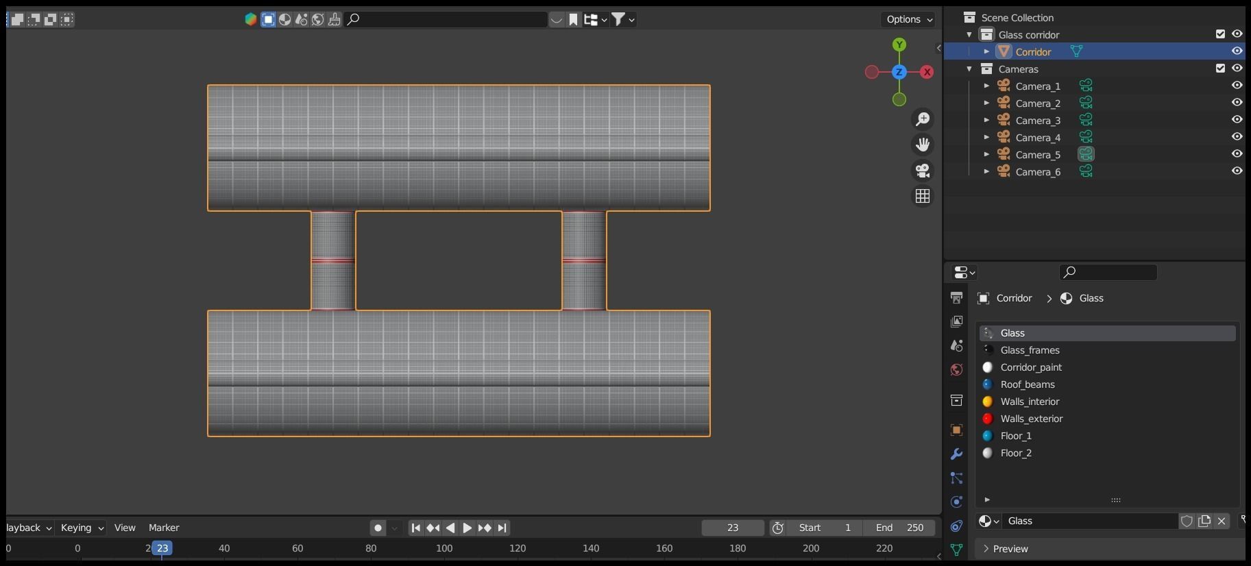 Glass corridor III 3D model_15