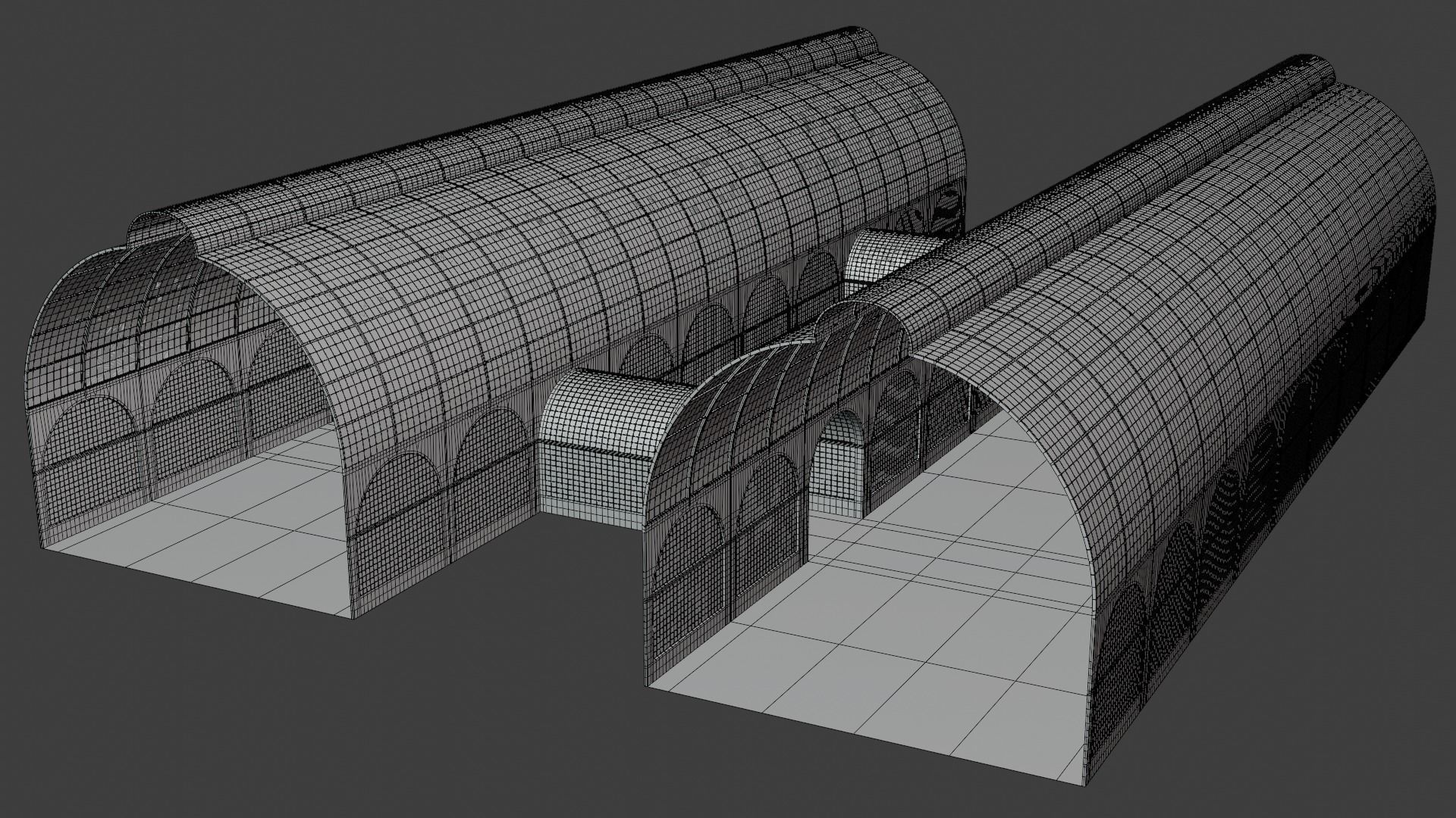 Glass corridor III 3D model_9