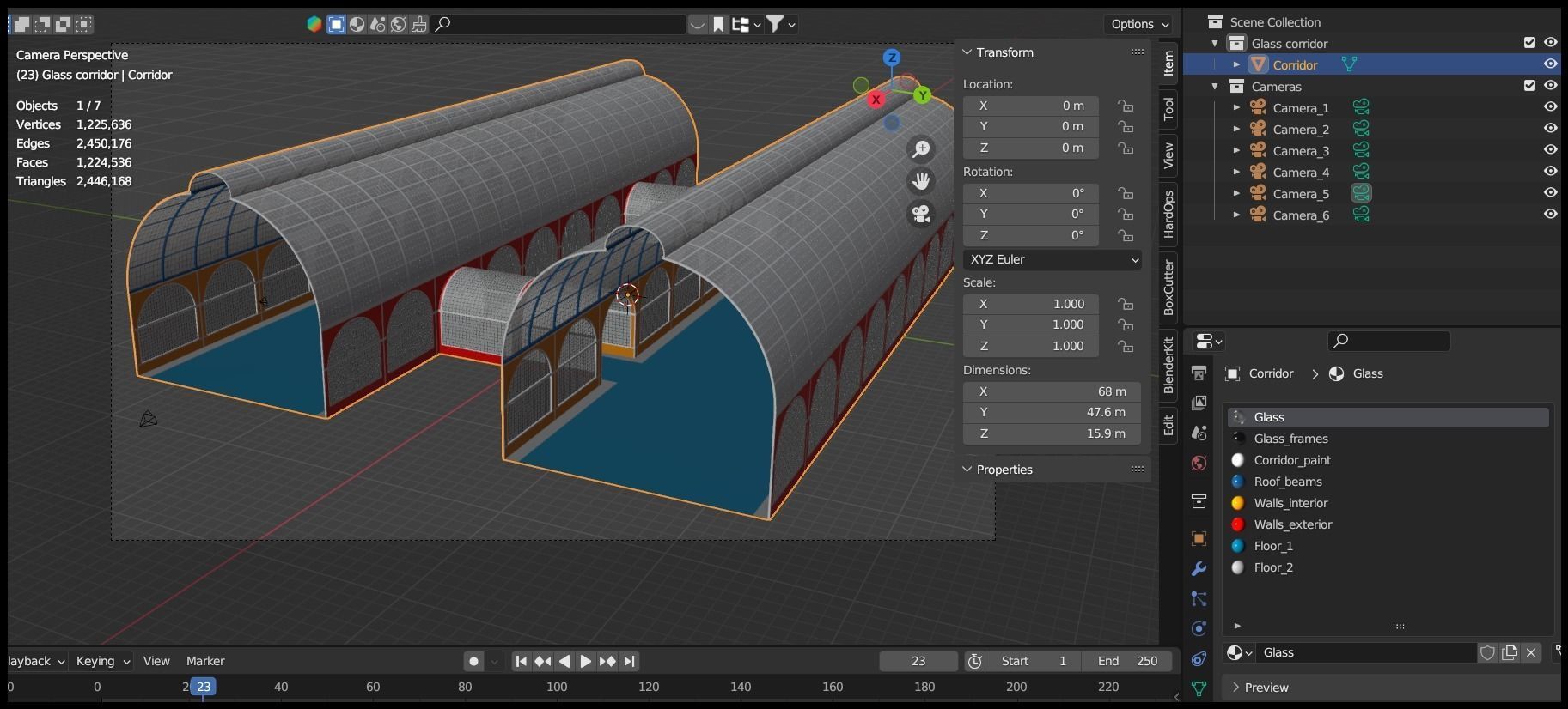Glass corridor III 3D model_12