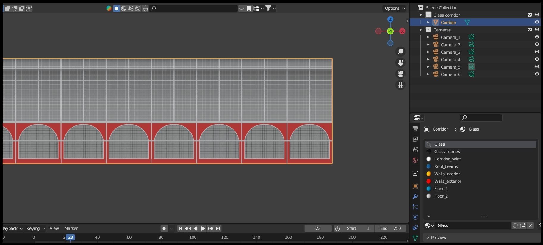 Glass corridor III 3D model_14