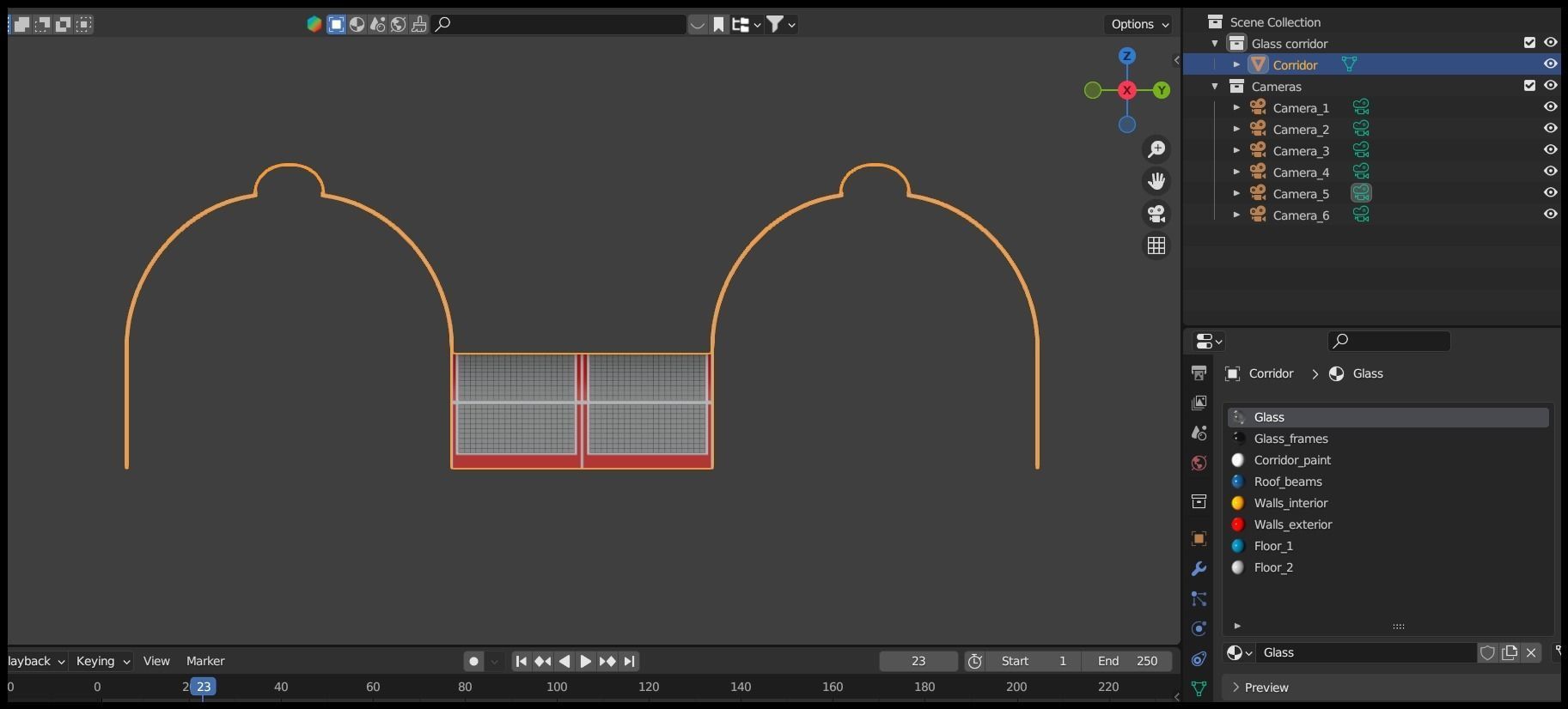 Glass corridor III 3D model_13