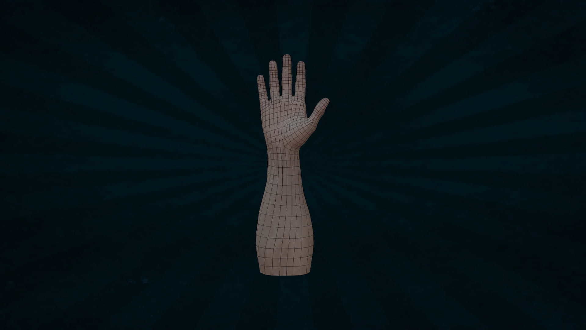 HAND-052 Rigged right hand Low-poly 3D model_4